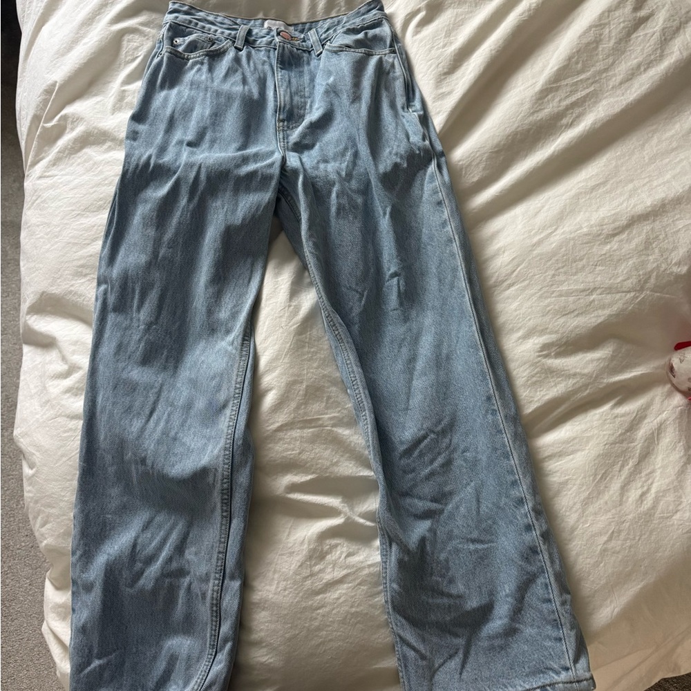 Ganni Light Blue Women’s straight jeans